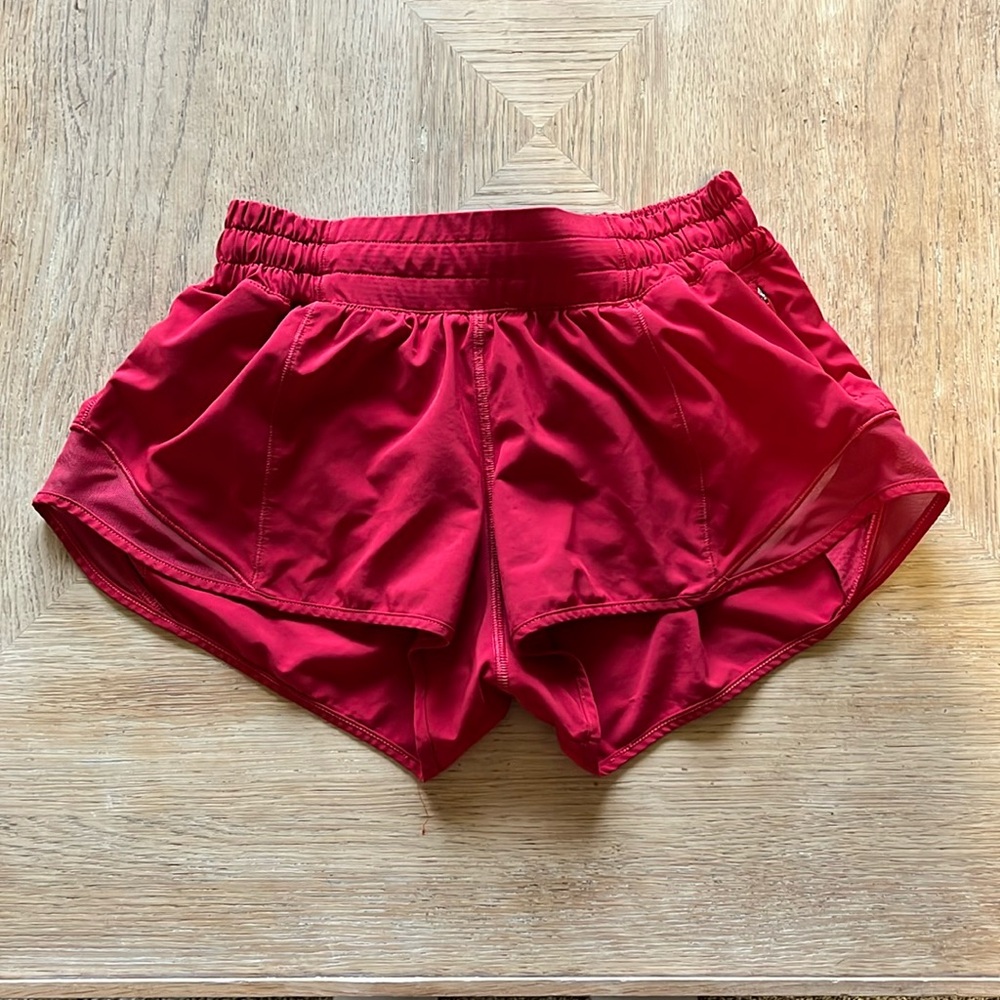 Red Hotty hot lululemon shorts